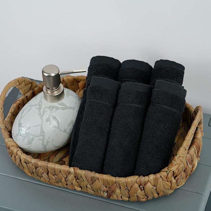 Tens Towels Pack of 60 Washcloths, 12 x 12 Inches, Lighter Weight, Quick to Dry