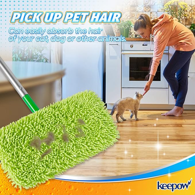 KEEPOW Reusable Mop Pads Compatible