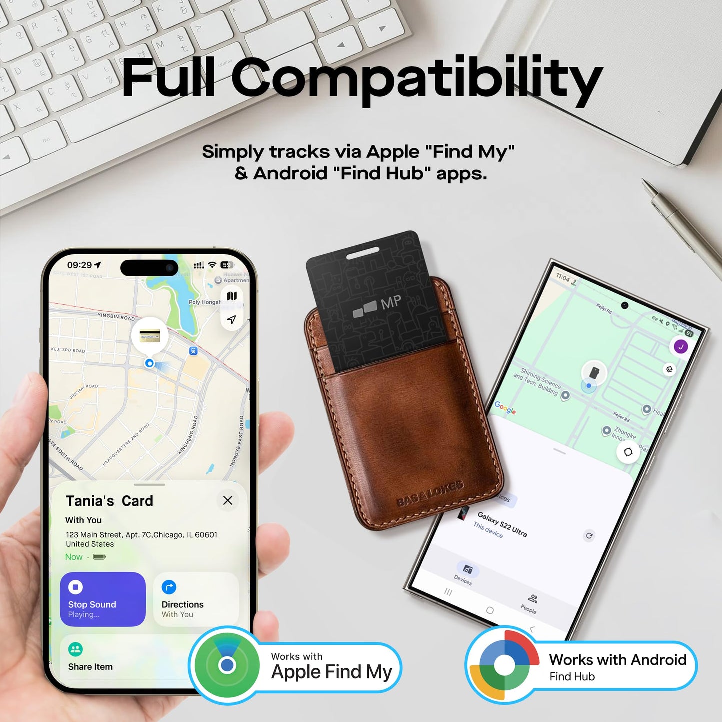 2026 Mobile Pixels Wallet Tracker Card, Works with (iOS and Android), Ultra Slim Rechargeable Bluetooth Tracker, Tracker Key Finder, Portable Item Locator for Wallet, Bags, Luggage (2- Pack)