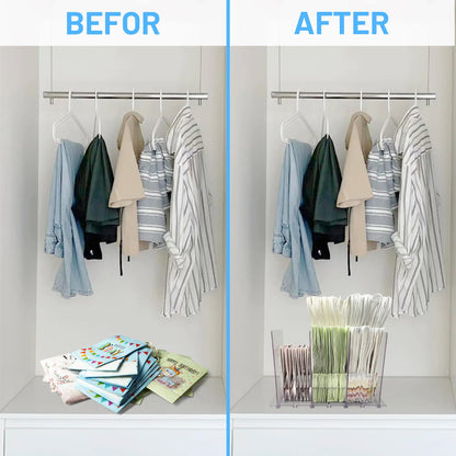 Amviner Gift Bag Storage Organizer, Acrylic Clear Shopping Bag Organizer, Adjustable Shelf Divider Bag Organizer for Small Closet, 1 Pack