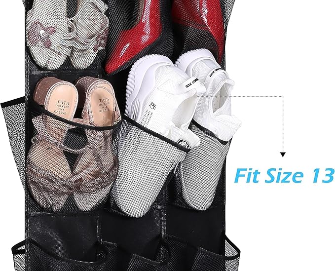 MISSLO 30 Large Pockets Dual Sided Hanging Shoe Rack