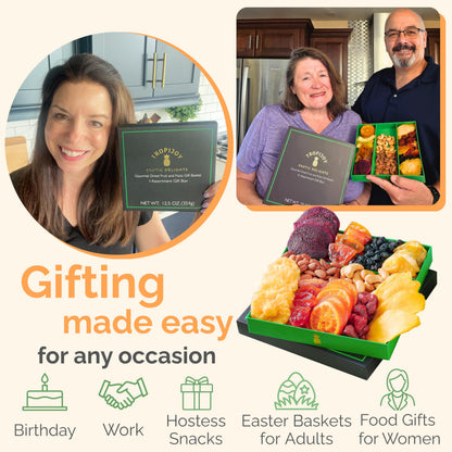 Dried Fruit Gift Basket – 11 Tropical Flavor Mothers Day Gifts for Mom | 20oz Soft Dried Fruit Basket Gift - Dried Fruit and Nuts Gift Basket Dry Fruits Gift Box - Healthy Food Gifts for Women Mom Dad