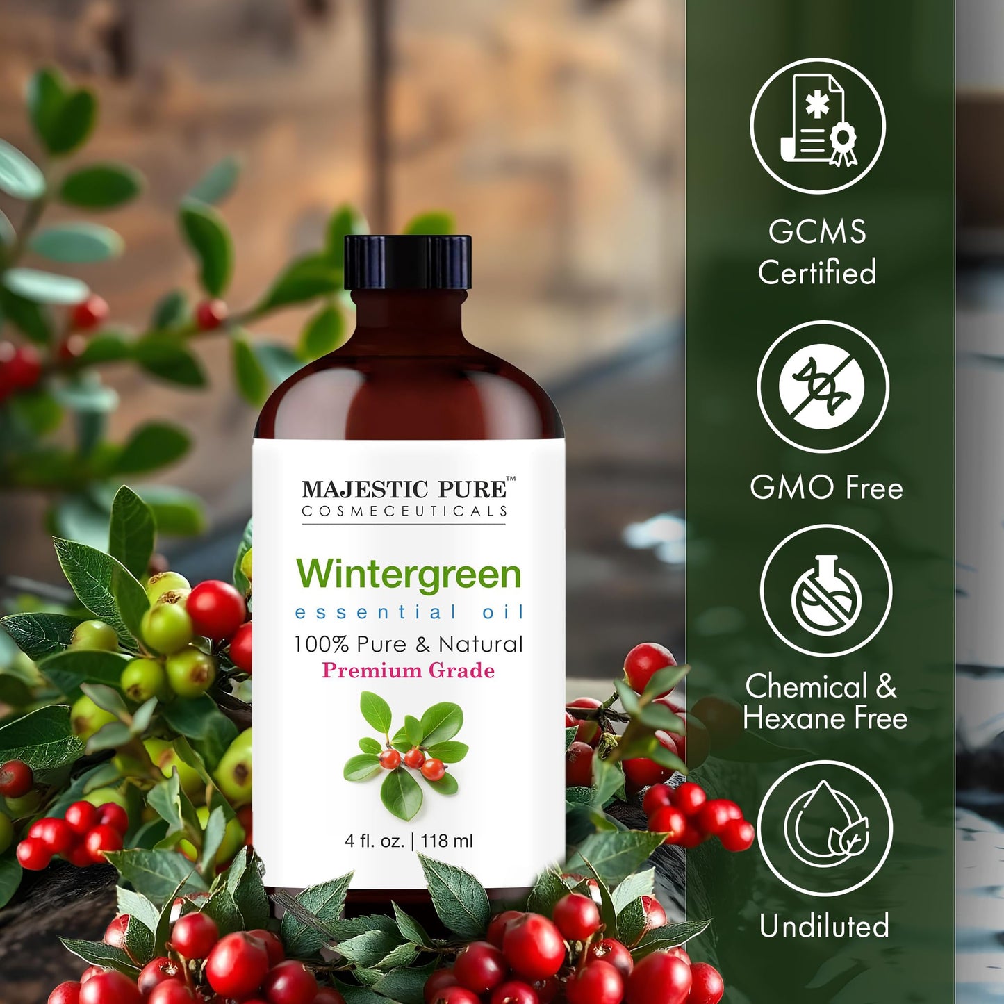 Majestic Pure Lavender Essential Oil with Glass Dropper - Huge 4 Fl Oz - 100% Pure and Natural Lavender Oil - Premium Grade Essential Oils for Diffuser, Aromatherapy, Soap and Candle Making