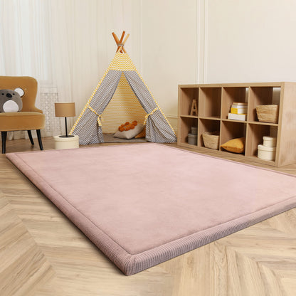 Paco Home Nursery Area Rug Kids Rug For Bedroom Girls Boys Soft Non-slip Modern, Size:200x280 cm, Colour:Pink-Rose