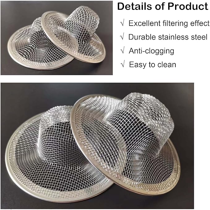 Bathroom Mesh Sink Drain Strainer Screen