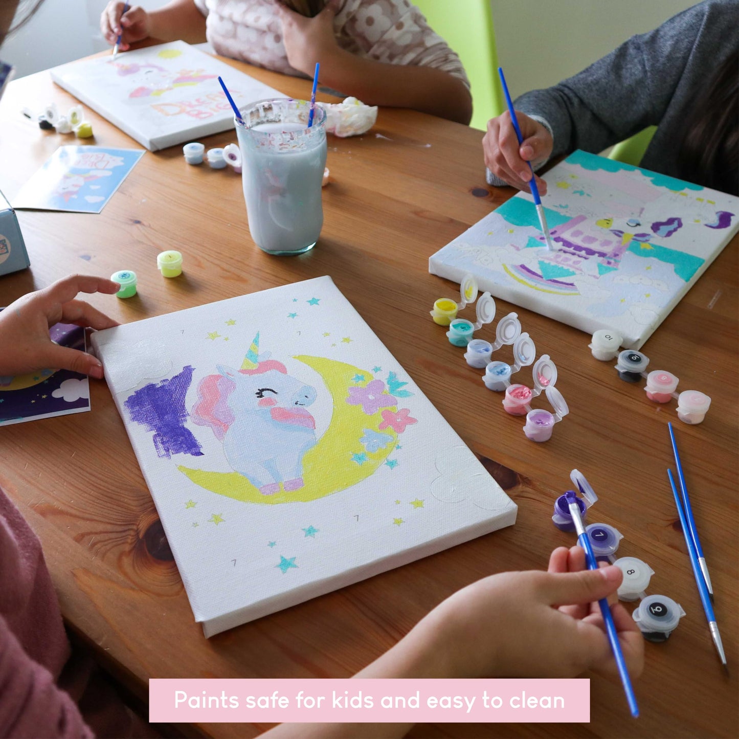 BONNYCO Paint by Numbers for Children Unicorns, Pack 3 Canvases Unicorn Gifts for Girls, Craft Kits Kids, Paint by Numbers Kits | Boys and Girls Toys, Painting Children Set | Creative Kids Gifts
