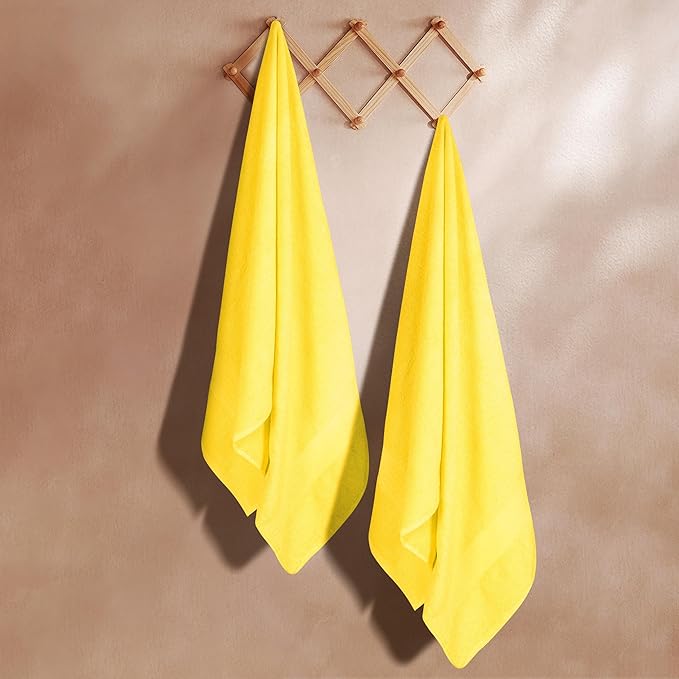 GLAMBURG Premium Cotton Oversized 2 Pack Bath Sheet 35x70-100% Pure Cotton