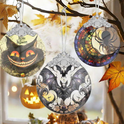 Stained Glass Suncatcher Ornament - Bat Christmas Decorations - Christmas Ornaments for Tree - Holiday Present Ideas - Gift Exchange