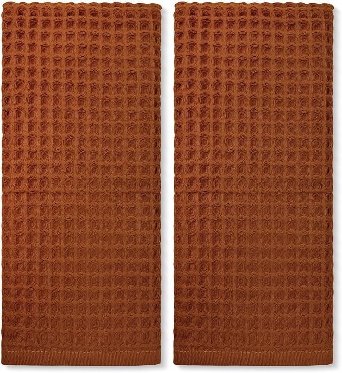 Jacquotha Waffle Hand Towels for Bathroom Kitchen Decor 2-Piece – Cotton Quick