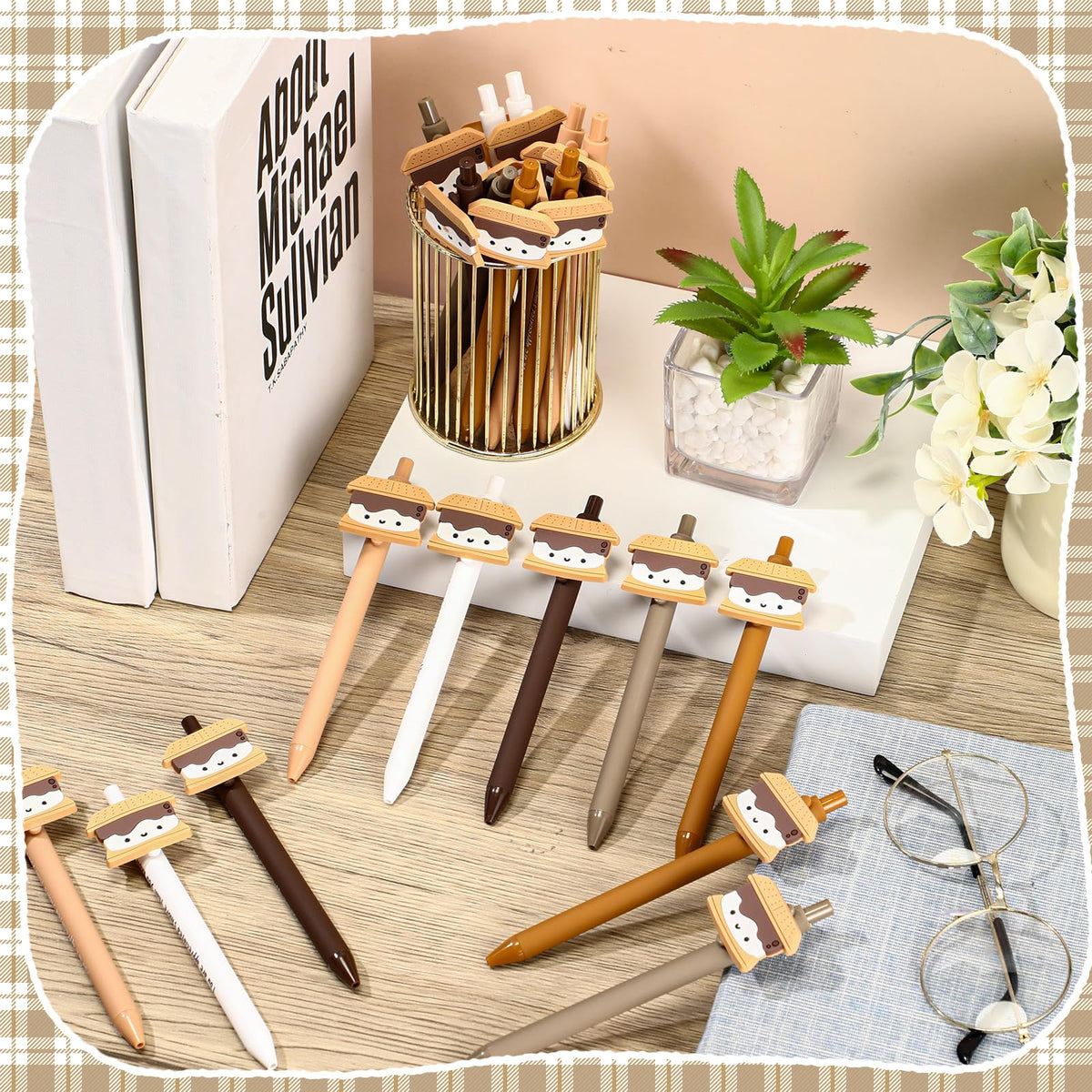 MotiMind 60 Pcs Inspirational Thank You Pens Gifts Bulk for Employee Coworker, Funny Appreciation Pens Gifts for Office Team Staff (Marshmallow)