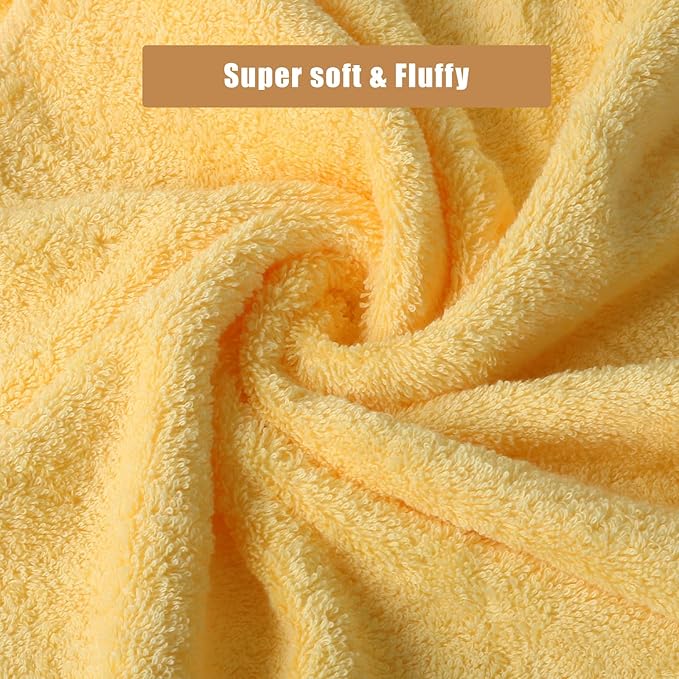 SEMAXE 18-Pack Bath Towel Set Include 6 Bath Towels, 6 Hand Towels, 6 Wash