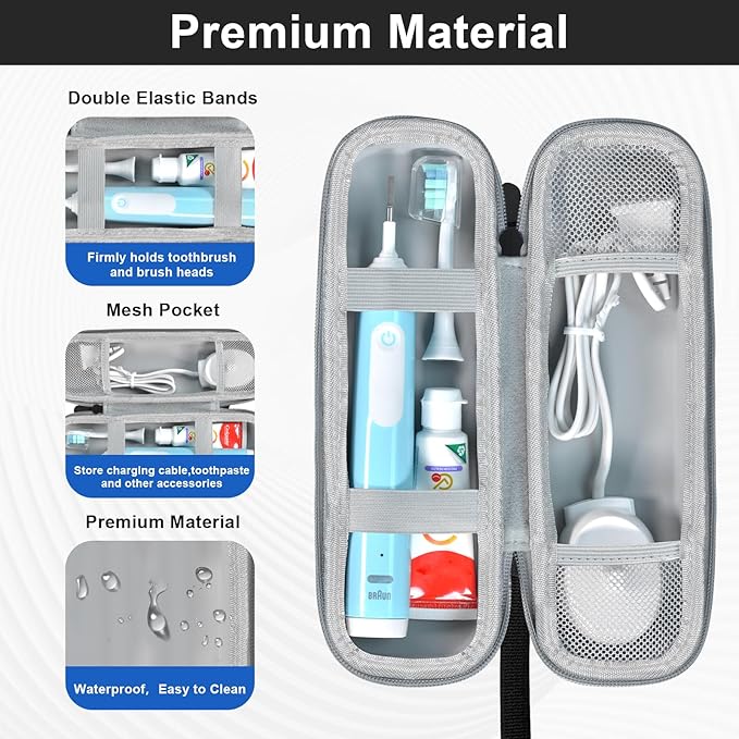 Toothbrush Travel Case for Oral-B/Oral-B Pro 1000 1500 5000 7000 7500 6000