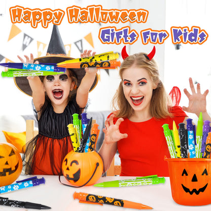 Shemira Halloween Party Favor for Kids, 24 Pcs Jumbo Pen in 6 Assorted Halloween Theme Designs for Trick or Treating,Goodie Bag Filler,Miniatures, School Classroom Rewards