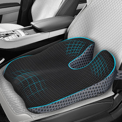 Ajiteogy Car Seat Cushion, Memory Foam Car Wedge Seat Cushion for Driving, Height Booster & Posture Support, 4D Mesh Seat Pad with Adjustable Straps - Universal Fit for Vehicle