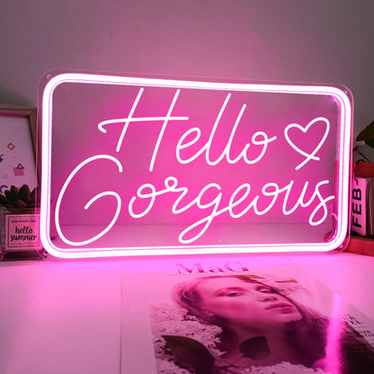 You're Like Really Pretty Neon Signs for Wall Decor, LED Neon Sign Aesthetic Room Decor for Teen Girls Neon Lights Signs for Bedroom, Salon, Wedding Party Pink Neon Name Sign