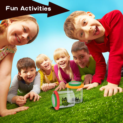 Coopay 24 Pcs Insect Bug Viewer for Kids - Bug Jars, Critter Insect Cage, Bug Container, Bug Catcher, Magnifying Insect Box for Children, Kids Science Nature Exploration Collecting Kit