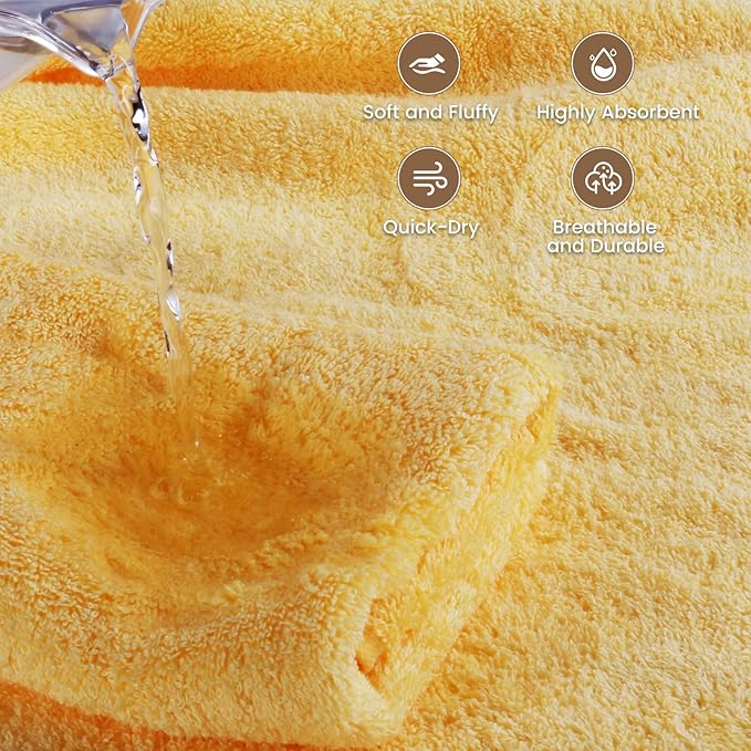 SEMAXE 4-Pack Luxury Bath Towels
