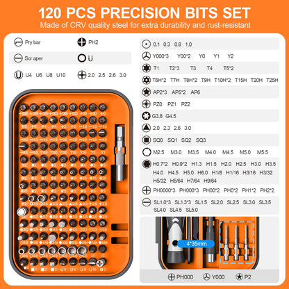 130 in 1 Precision Screwdriver Set Upgrade Version Mini DIY Repair Tools Kit Torx Screwdriver Sets for Game Console Tablet Pc MacBook Watches and Other Electronics