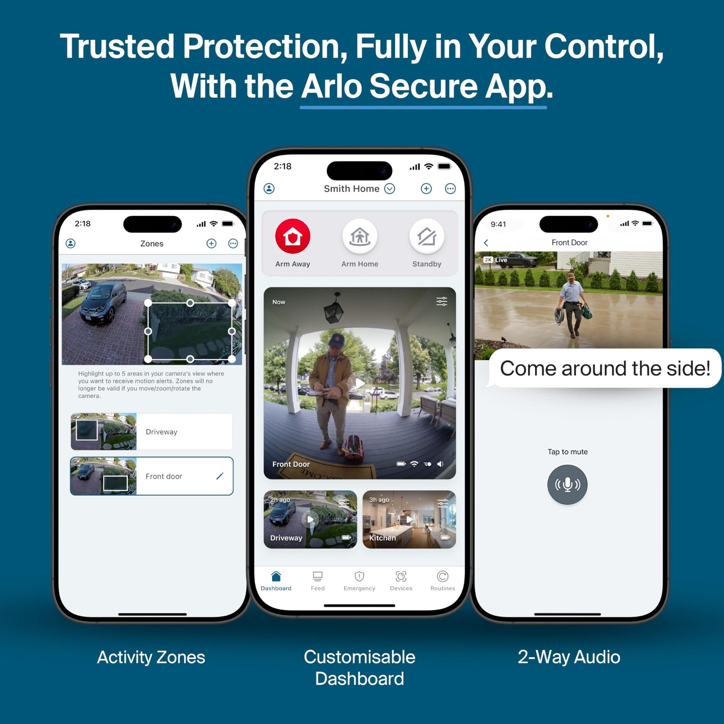 Arlo Pro Security Camera 2K HDR (6th Gen, 2025 Release) 4 Cam + 4 Solar Panels + 6 Months of Secure Plus Plan - Wireless Outdoor Camera, Battery Power, Person, Vehicle & Animal Detection, White