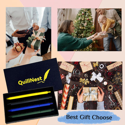 QuillNest Farewell Gifts for Coworkers Ballpoint Pen Set of 4 Coworker Leaving Goodbye Gift for Women Men Employee Colleague New Job Retirement Going Away Present