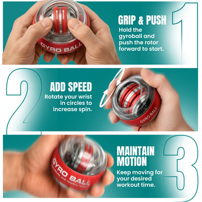 Nexfit Torque Ball Hand Exerciser - Wrist Power Gyro Ball & Forearm Exerciser – Premium Wrist Strengthener for Fitness, Rehab, Stress Relief & Dexterity Training – Portable, Gift-Ready for Adults