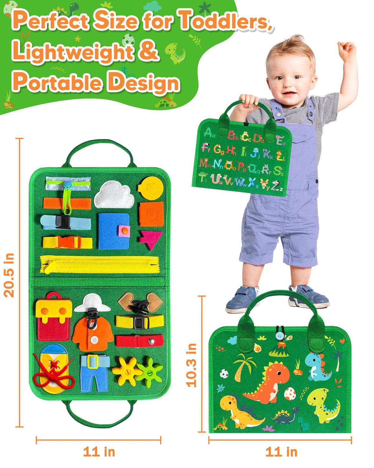 Gojmzo Busy Board Montessori Toys for Toddler Year Old Boy Girl Birthday Gifts, Busy Book Sensory Toys for Toddlers, Learning Educational Toddler Travel Activities