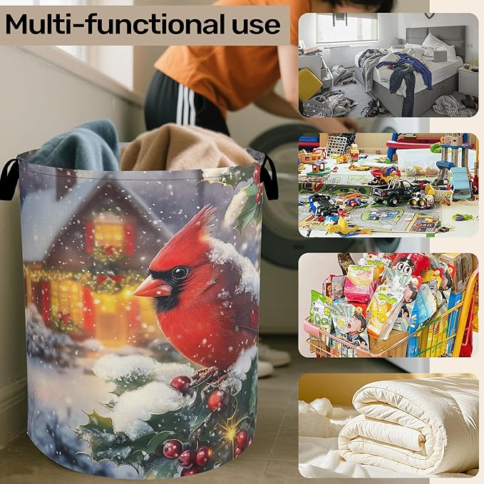 Red Cardinal Cottage Foldable Laundry Hamper