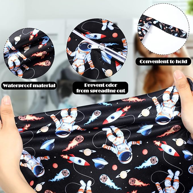 Shappy 2 Pcs Large Travel Laundry Bag Washable Waterproof Wet Dry Large Dirty
