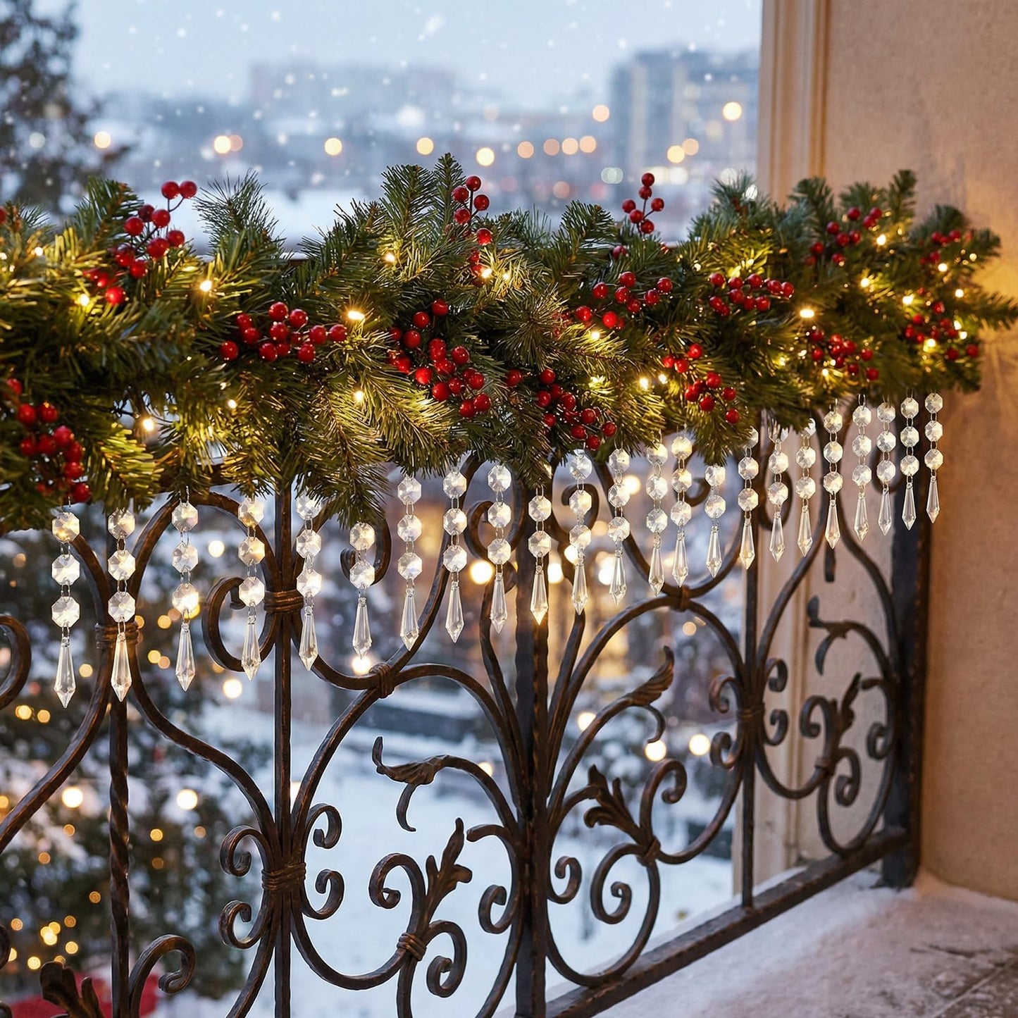 100 Pcs Acrylic Hanging Crystals for Centerpieces Icicle Chandelier Garland Beads Strands Ornaments Clear Teardrop Chandelier Crystals Pendant for Wedding Home Garden Outdoor Christmas Tree Decor