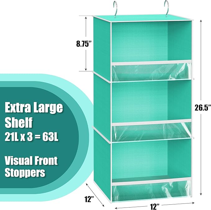 Simple Houseware 3 Shelf Hanging Closet Organizer