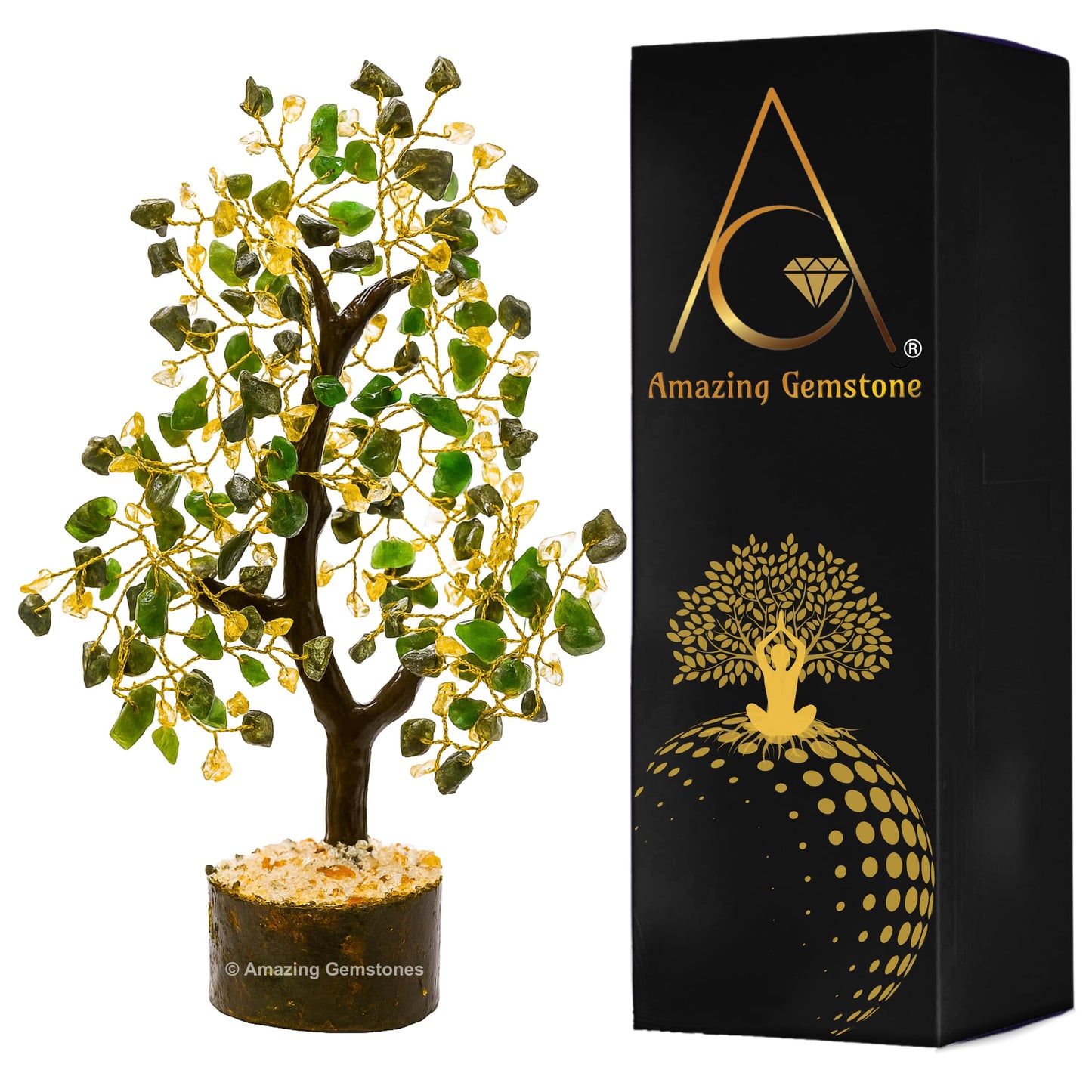 Amazing Gemstone Crystals and Healing Stones Birthday Gifts for Women - Money Wealth Success Crystal Tree of Life Home Decor Stocking Stuffers, Bookshelf, Room, Meditation Gift Unique Birthday Gifts
