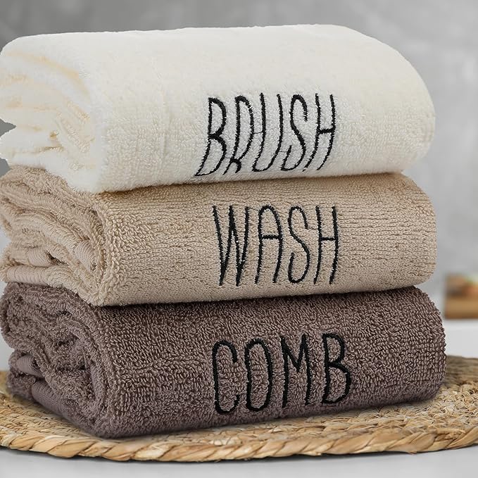 3 Pcs Farmhouse Decorative Hand Towels