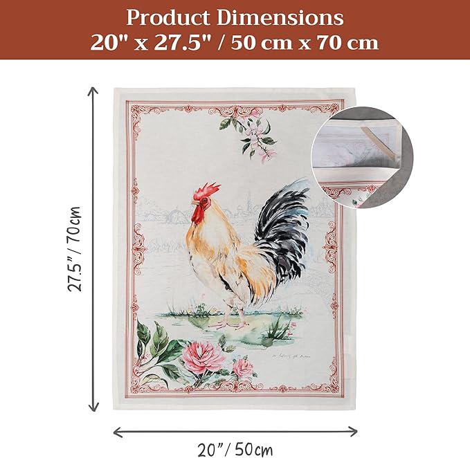 Maison d' Hermine Kitchen Towels Set of 2 100% Cotton 27.50" x 20" Reusable