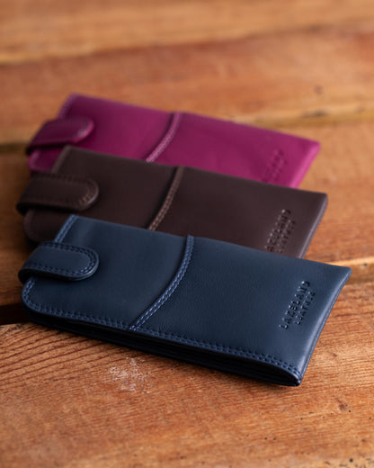 Real Leather Glasses Case in Brown genuine leather spectacle pouch ladies mens