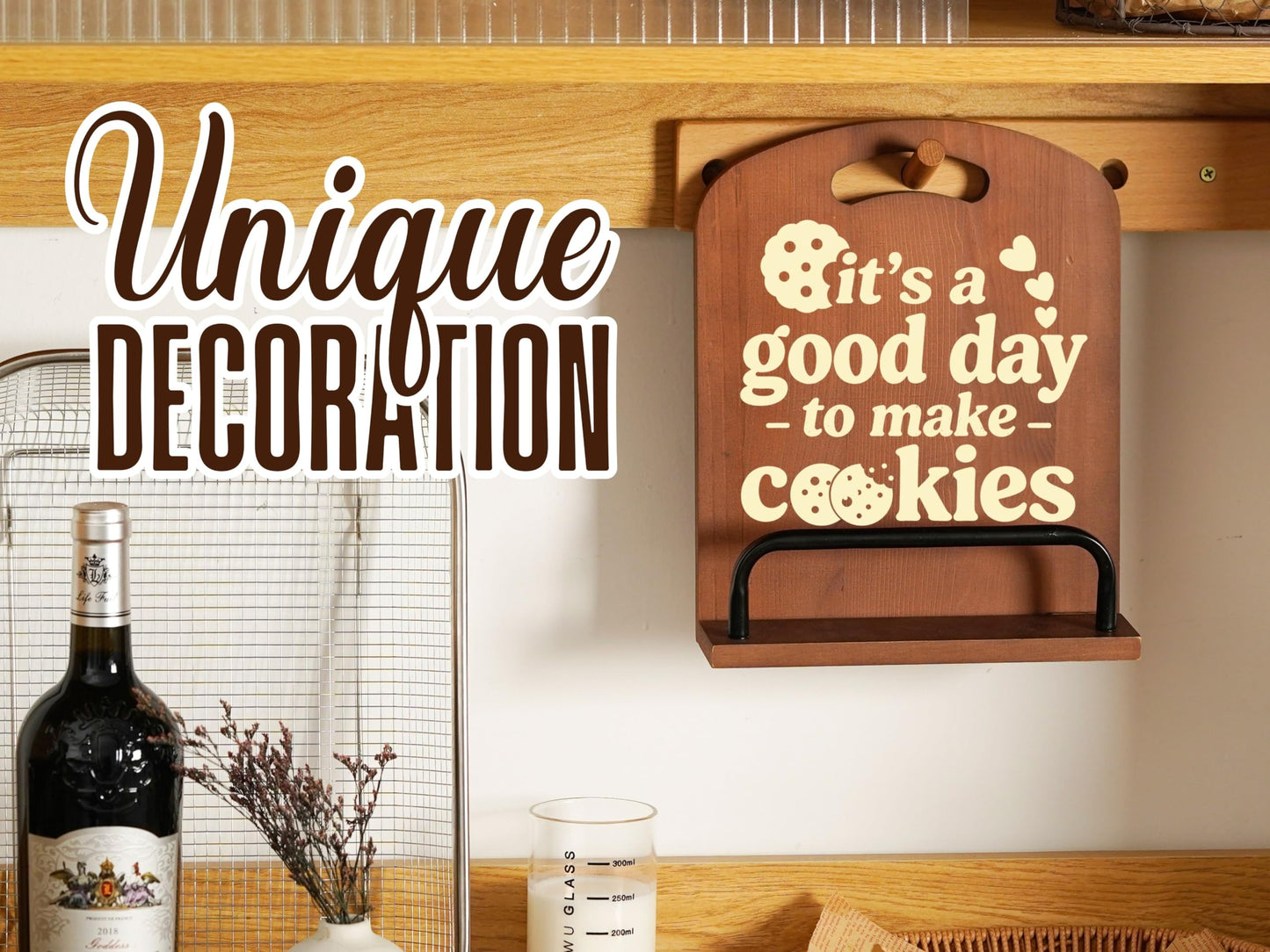InnoBeta Cookie Gifts for Bakers, Cookbook Stand for Kitchen Counter, Perfect Gifts for Cookie Lovers on Birthday, Adjustable Tablet Recipe Book Holder, Unique Baking & Home Decor