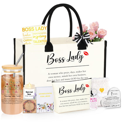 Boss Lady Gifts for Women Boss Gifts for Women Best Bosses Gift for Woman Thank You Appreciation Birthday Office Gift Set for Bosses Feamle 11 Pcs Gift