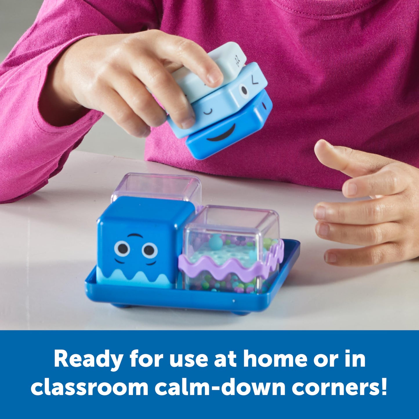 Learning Resources Cool Down Cubes Sensory Fidget Set of 4, Ages 3+, Calm Down Corner Toys, SEL Toys