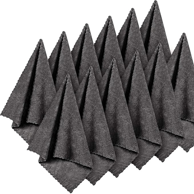 Syhood 12 Pieces Face Wash Cloth 12 x 12 in Makeup Remover Cloths Towel Coral
