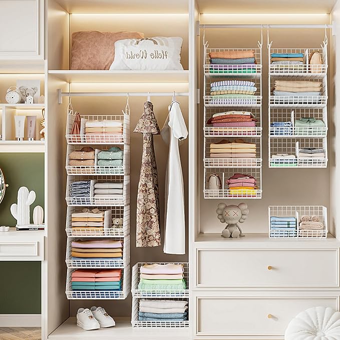 6 Tier Extra Large Hanging Closet Organizer, Closet Storage Hanging