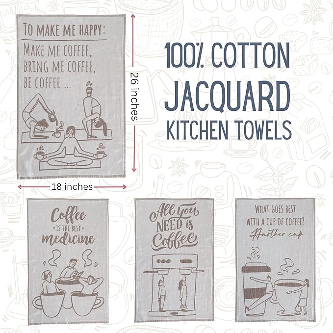 sea me at home Coffee Themed Funny Dish Towels