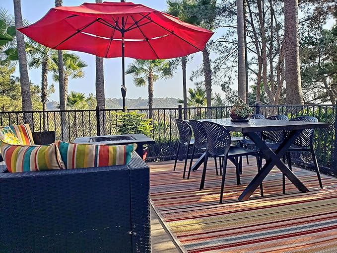 2xhome Set of 3 Patio Dining Chairs | Modern Stackable Outdoor Pool Side Chair | Weather Resistant Plastic for Yard, Porch, Balcony, Kitchen, Black