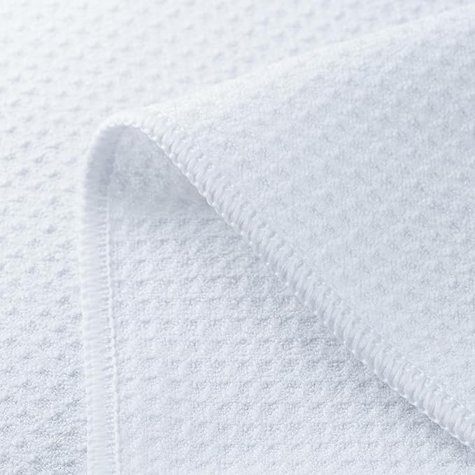 POLYTE Premium Microfiber Kitchen Dish Hand Towel Waffle Weave 12 Pack
