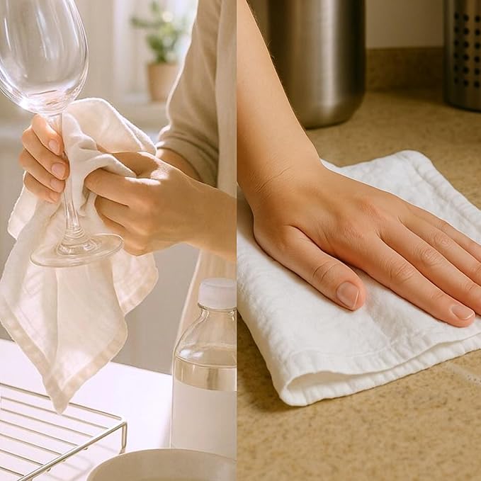 Flour Sack Towels | Tea Towel for Crafts| Kitchen Dish | Cotton Blank Towel for