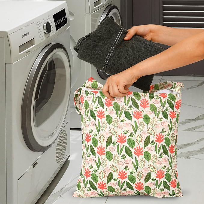 2pcs Travel Waterproof Laundry Bag, Cloth Diaper Wet Dry Bags