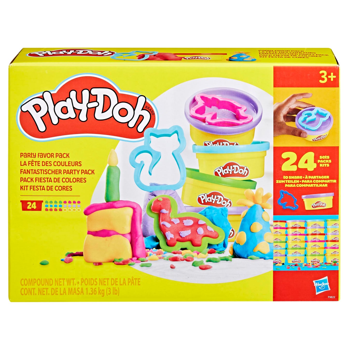 Play-Doh Party Favor Pack, Bulk 24 Pack of Modeling Compound with Cutters, Classroom Supplies for Arts & Crafts, Christmas Stocking Stuffer Gifts for Kids, Ages 3+ (Amazon Exclusive)