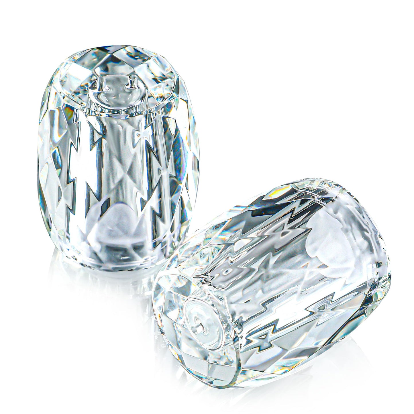 1.8" Refillable Crystal Seasoning Bottle Salt and Pepper Shakers Kitchen Decor (Set of 2) Salt Shaker Set
