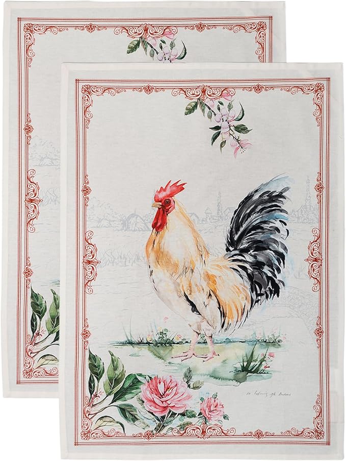 Maison d' Hermine Kitchen Towels Set of 2 100% Cotton 27.50" x 20" Reusable