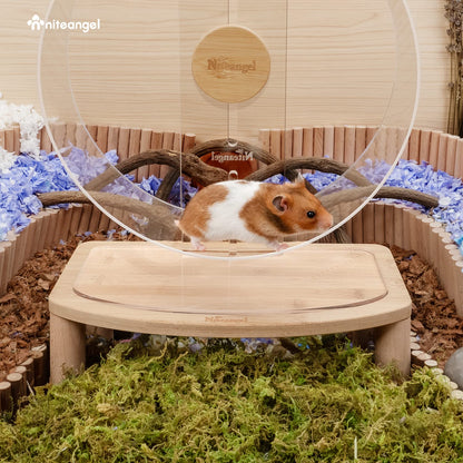 Niteangel Anti-Slide Hamster Wheel Platform - Fits for Niteangel Super-Silent Wheel | Acrylic Wheel | Wooden Wheel | Cloud Series Wheel