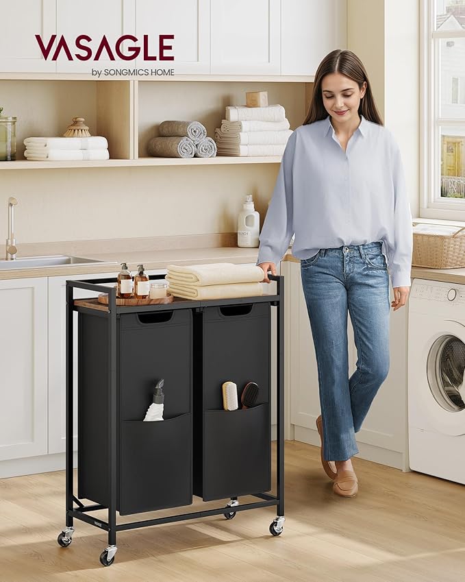 VASAGLE Laundry Sorter, 29 Gal. Laundry Hamper Basket