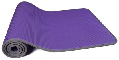 Fitvids All-Purpose 2/5-Inch (10mm) Extra Thick High Density Anti-Slip Exercise Pilates Yoga Mat with Carrying Strap, Multiple Colors